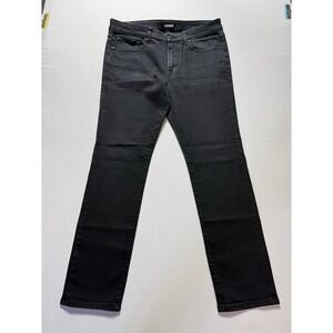 Express Mens Skinny Jeans Black Solid Denim 5-Pocket Zip Button Regular Fit